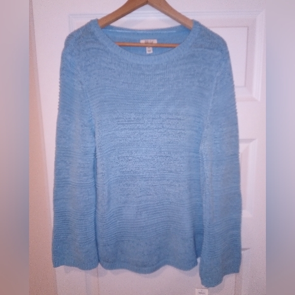 NEW STYLE & CO XL Sky Blue Pull Over Knit Women's Sweater NWT extra large - Picture 10 of 10